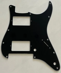 Custom For Fender Strat Floyd Rose Tremolo HH Style Guitar Pickguard 3-Ply Black - Picture 1 of 4