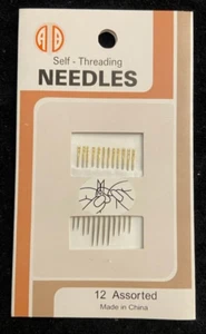 Self Threading Needles (12 Asst Per Pack) 3 Packs - Picture 1 of 3