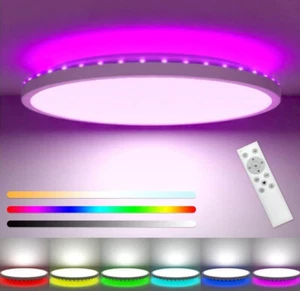 Lámpara de techo LED RGB de 36W Lámpara de techo regulable con control remoto Lámpara de salón - Imagen 1 de 12