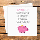 Personalised Handmade Happy Mothers Day Card For Mum Funny Rude Money Bank Mom