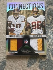 ROBERT GRIFFIN III/JORDAN REED 2014 PANINI PRESTIGE CONNECTIONS DUAL RELIC-20/25