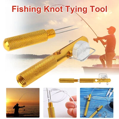 IBROOKAUCTION Fishing Quick Knot Tying Tool Fast Nail Knotter Line Cutter Clipper Nipper Hook