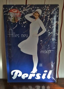 PEREJIL Arte Nostálgico - BLANCO DAMA AZUL Placa 40x60cm - Imagen 1 de 1