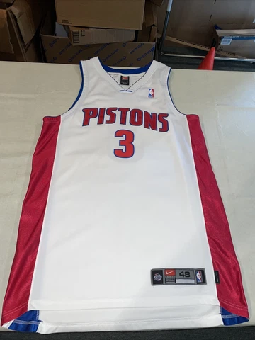 adult 48 Ben Wallace Authentic Detroit Pistons Nike NBA Jersey White pro clean Cover