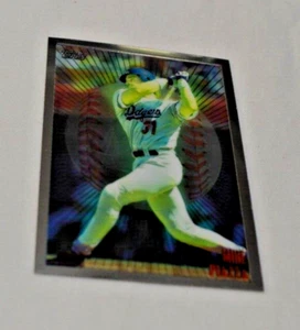 1998 TOPPS FINEST - MIKE PIAZZA CATCHER DODGERS MYSTERY FINEST WITH A BORDER M15 - Picture 1 of 4
