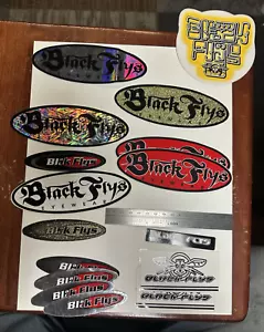 Black Fly Eyewear, VTG 1990s 2000s surf street sticker NOS 13 diferent Stickers - Picture 1 of 23
