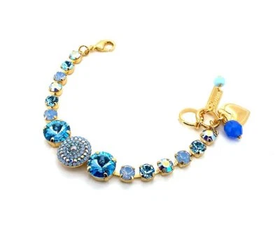 Pulsera de Mariana Periwinkle Coll. Precioso Swarov aguamarina y ópalo azul... Foto 1 de 4