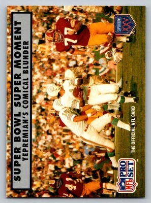 1990-91 Pro Set Super Bowl XXV Silver Anniversary #141 Yepremian's Blunder - Image 1 of 2
