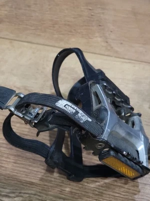 Vintage VP Pedais Plataforma MTB Mountain 9/16 Bicicleta Preta GT Toe Clips VP-790 - Imagem 1 de 4