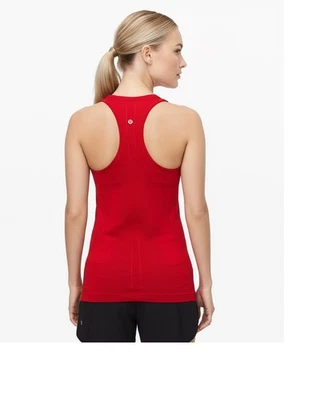 NWT LULULEMON Swiftly Tech Racerback Hip Length Dark Red Size 2 4 6 8 $58 - Image 1 of 4