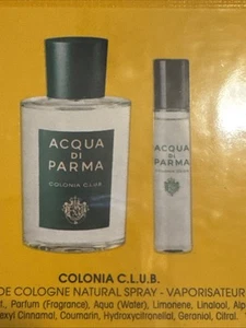 Acqua Di Parma Colonia C.L.U.B. 2 PC Set EDC Spray 3.4 oz + 12ml Travel Spray - Picture 1 of 6