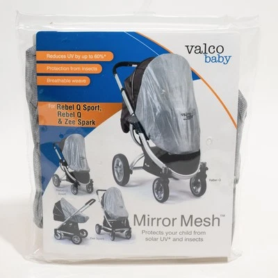 Valco Baby Zip-In Insect UV Protection Mesh for Rebel Q & Zee Spark Stroller NEW - Image 1 of 4