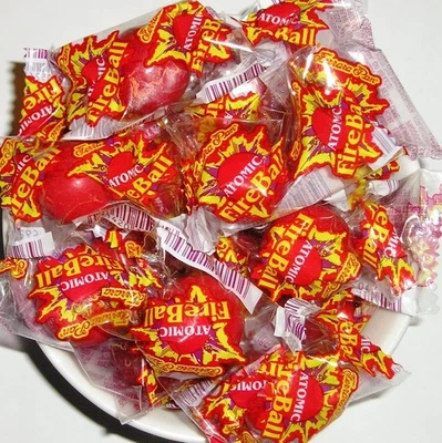 FERRARA CANDY COMPANY 1/2 lb ATOMIC FIREBALLS Fire Balls Ferrara Pan Candy Half Pound FRESH STOCK