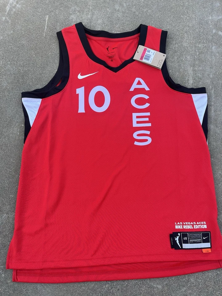 Nike Women’s WNBA Las Vegas Aces Kelsey Plum Rebel Edition Red Large 48