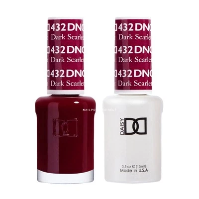 DND Daisy Duo Gel & Nail Polish Set - Dark Scarlet 432 - 2 x 15ml