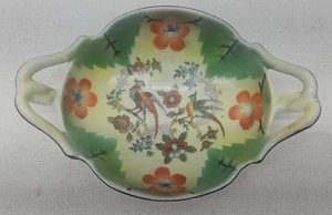 Antike Prov Saxe ES Germany handbemalte Schale Paradiesvögel Floral Art Deco - Bild 1 von 20