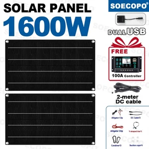 1600W Solar Panel Kit-2x800W+100A Controller + Extension Cord Multi-Scene - Picture 1 of 8