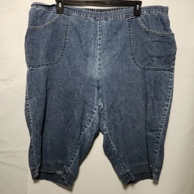 Hanes только мой размер Jean шорты темно-синий хлопок эластичной смеси 4 кармана размер 4XL / 26W - Изображение 1 из 4