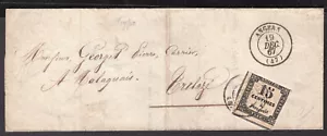 2954 FRANCIA LETTERA PIEGATA TASSATA 1867 TAXE ANGERS - TRELAZE - Foto 1 di 2