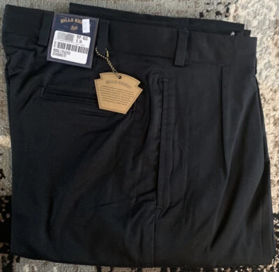 BRAND NEW Bills khakis M2P-BLCG Black Cotton Gaberderdine Sz 34 PLEATED  $165 - Image 1 of 3