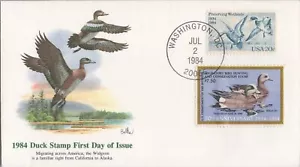 ZAYIX - 1984 US RW51 Fleetwood FDC Federal Hunting Permit Duck Stamp 113022SM78 - Picture 1 of 2