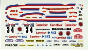 PORSCHE 934 N° 34 CARREFOUR RALLY MONTECARLO 1982 SARA DECALS 1/43 - Bild 1 von 1