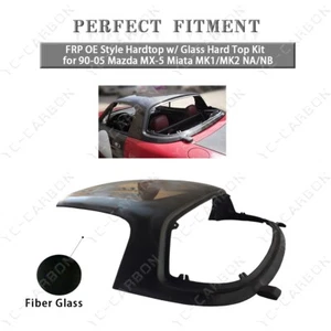 FRP OE Style Hardtop w/ Glass Hard Top for 90-05 Mazda MX-5 Miata MK1/MK2 NA/NB - Picture 1 of 24