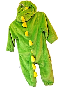Halloween Costume Dinosaur Green Yellow Toddler Size 2-3 110/56 ABTSHU - Picture 1 of 15