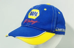 NAPA Racing Michael Waltrip Racing Strapback Cap Blue/Yellow Adjustable - Picture 1 of 8