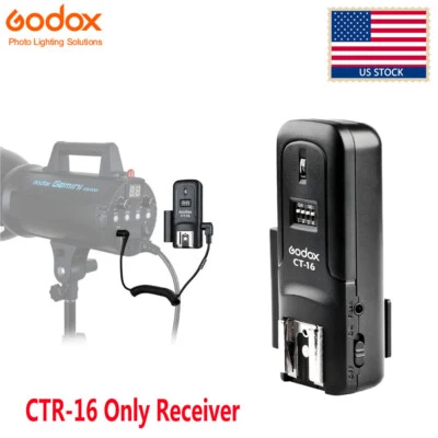 US Godox CTR-16 Wireless Studio Flash Receiver for Universal Hot Shoe Camera - Image 1 of 4
