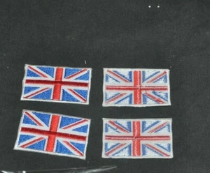 4 NEW CLOTH FLAGS- UK FLAGS-1 1/4" X 2 "--NEW  - Picture 1 of 1