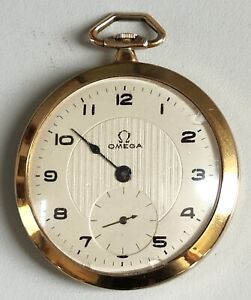 ANTICO OROLOGIO TASCA Omega EPOCA 900 cal 35.5L TASCHINO Old Golden Pocket Watch
