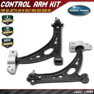 2x Brazo de control inferior delantero para Volkswagen Jetta 2006-2014 Golf R32 Eos Audi A3 Foto 1 de 4