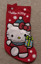 Hello Kitty Kurt Adler Sanrio Holiday Christmas Stocking Present 17” EUC