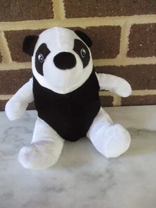 Peek A Boo Toys Panda Bear 8" Plush Doll Shape Black + White - Picture 1 of 4