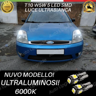 COPPIA DI LUCI POSIZIONE 5 LED PER FORD FIESTA V 5 T10 W5W CANBUS 100% NO ERRORE - Immagine 1 di 3