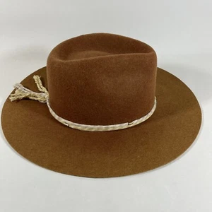 Goorin Bros Country Boy Hat, Wide Brim Tan Wool Felt Fedora (Medium, 7 1/8) - Picture 1 of 21