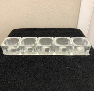 Castiçais de vidro (conjunto de 5) - Imagem 1 de 3