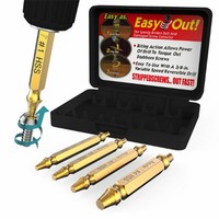 4pcs Broken Damaged Bolt Remover Screw Extractor Drill Bits Guide Set