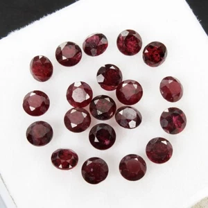 20 Pcs Certified Untreated Rhodolite Garnet Round Cut Calibrated 4mm Gemstones - Picture 1 of 3