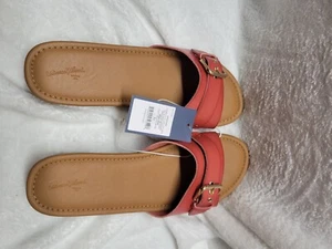 Universal Threads Women's Kora Flat Sandal - Red - Size 11 Memory Foam - Picture 1 of 6
