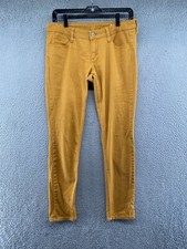 Arizona Jean Co. Womens Jeans Super Skinny Gold Yellow Jegging Juniors Size 9