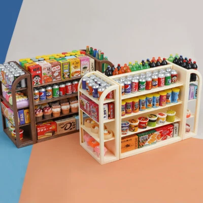 1:12 Scale Dolls House Miniatures Furniture Shelves Cabinet Plastic Supermarket - Image 1 of 4