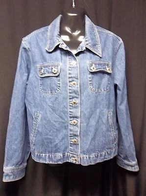 JAMAICA BAY Mujer Denim CHAQUETA ABRIGO Talla 10 Camionero Motocicleta Foto 1 de 4