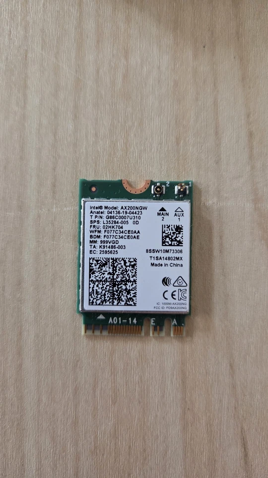 Intel AX200NGW Wi-Fi 6 + Bluetooth 5.1 Card M.2 2230 – Fully Working - Bild 1 von 1