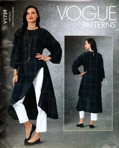 Vogue V1739 Misses L -XL Side Slit Long Tunic Pants UNCUT Sewing Pattern 1739 - Picture 1 of 2