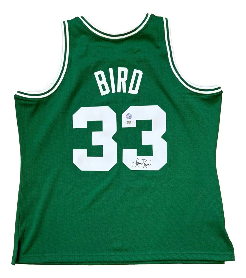 Larry Bird Signed Celtics Green M&N Hardwood Classics Swingman Jersey PSA/DNA - Image 1 of 3
