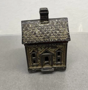 Antique Cast Iron House Bank - Picture 1 of 9