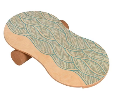 BODYCOACH Balance Board Balanceboard Balancierbrett mit Korkrolle Holz Balancetrainer