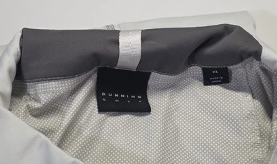 Dunning Mens Size XL White/Gray Colorblock Full Zip Golf Windbreaker - Image 1 of 4